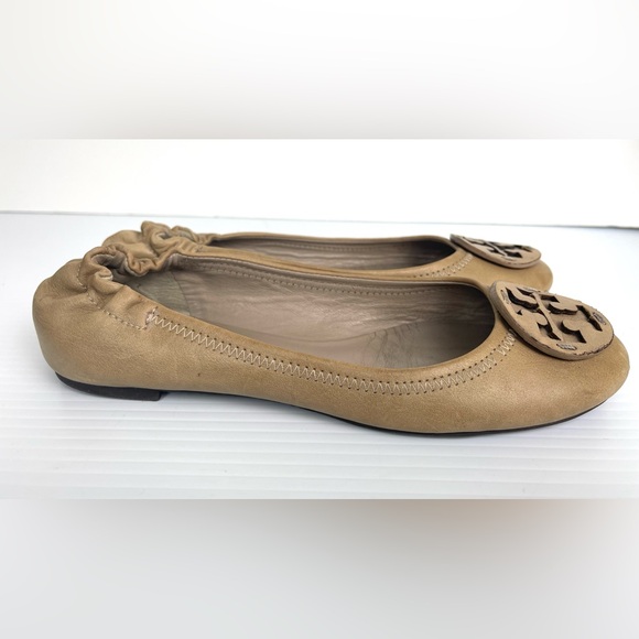 Tory Burch women leather Reva ballet flats nude color size 6 - Picture 5 of 13